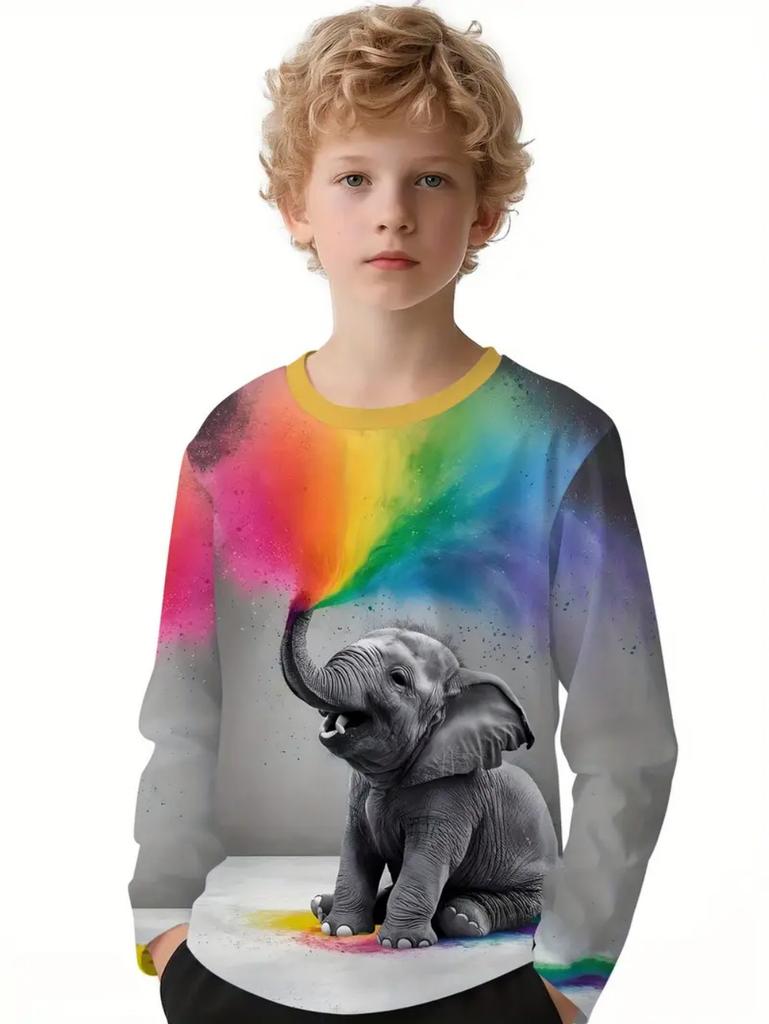 Kinderkleidung T-Shirts für Jungen Kurzarm Süß Junge Kind T-Shirt Oberteil 3D Affen-Print Lustig Freizeit Kinder Sommerkleidung