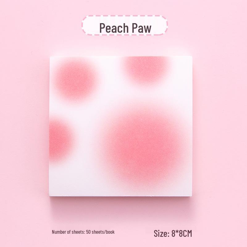 Blush Gradient Memo Pad - Non-Adhesive Sticky Note Strips for Students & Journals