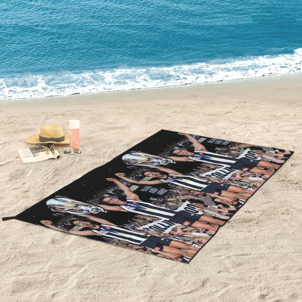 Daicos Brothers Premiership Trophy Collingwood Beach Towel Soft Microfiber Quick Dry Absorbent Quick Towels For Pool