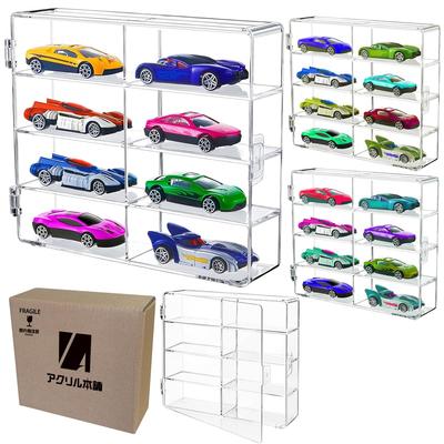 Acrylic Honpo Tomica Storage Case, Miniature Car Storage, Collection Case, Parking Lot Display, Appreciation (Set of 4, 8 Squares)
