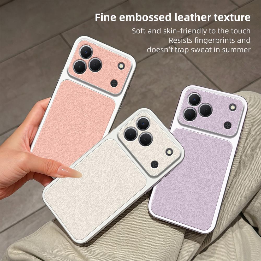 For Tecno Spark 50 4G Case Tecno Spark 50 4G Cover Leather Case Luxury Lens Protection Case Protect Matte leather Back Cover