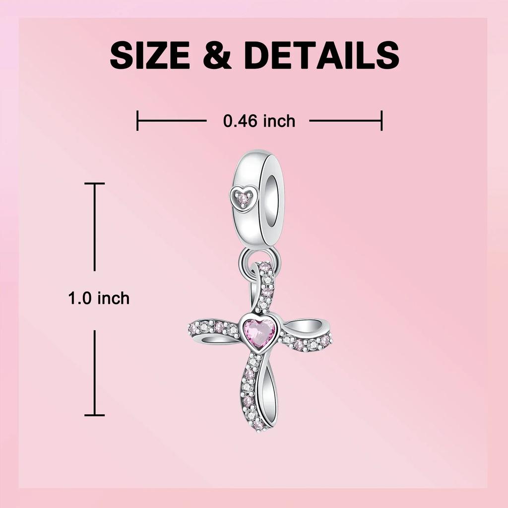 925 Silver Cross Charms Iron Throne Jesus Pendant Christian Necklace Beads Fit Bracelets Fine Jewelry DIY Gift