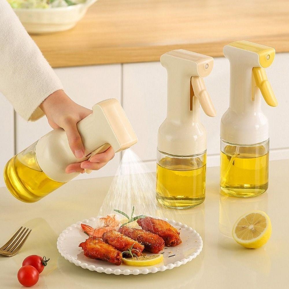 Press Atomized Oil Spray 300ML Oil Dispenser Refillable Olive Oil Sprayer BBQ