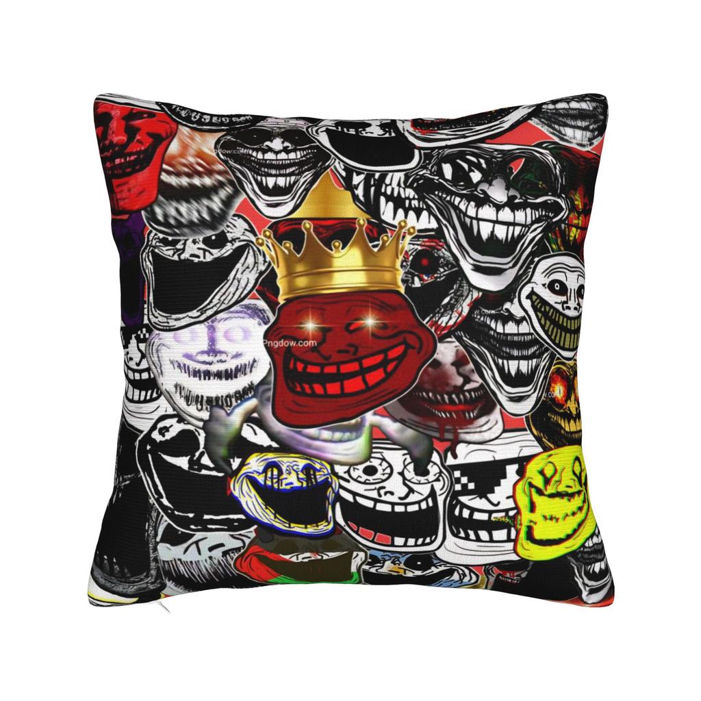 Decorative Pillowcases Funny Trollface Accessories Home Pillow Case Cover Square Multiple Sizes