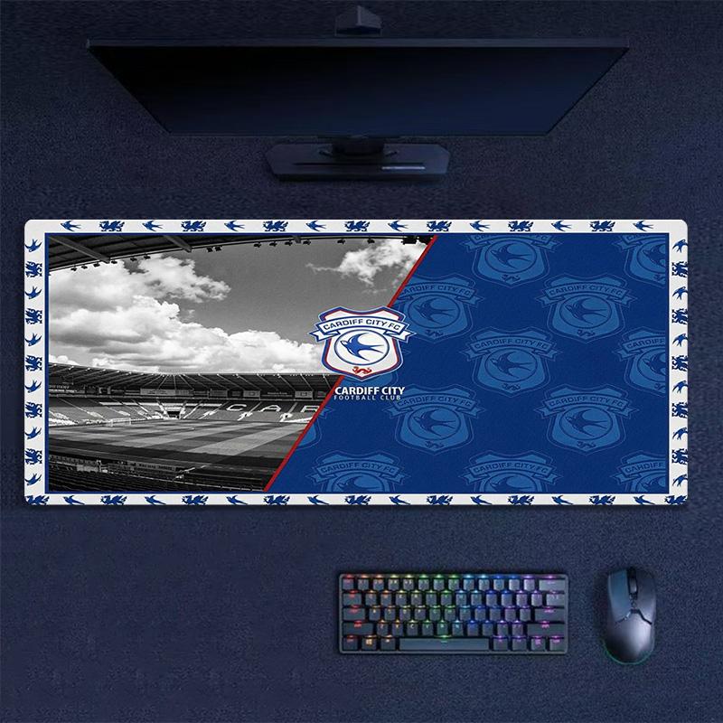 Cardiff City FC Color Mouse Pad Large Gaming Table Cushion Non-slip Laptop Tablet Big Mousepad XXL Mat Mini PC Playmat With Lock edge