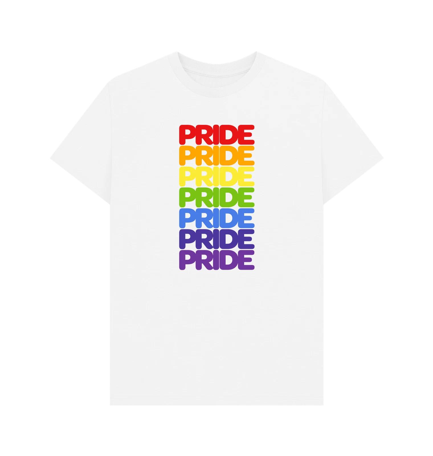 PREMIUM OFFICIAL APOH Rainbow Pride Graphic White T-Shirt L