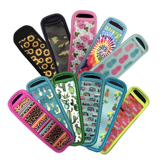 Popsicle Cover Reusable Popsicle Holder Flexible Popsicle Bag Colorful Ice Popsicle Cover for Summer