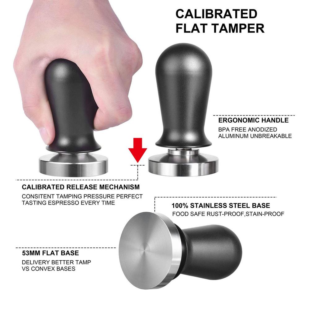 58mm Diameter Coffee Powder Tamper Stainless Steel Coffee Press Hammer Supplies for Kitchen