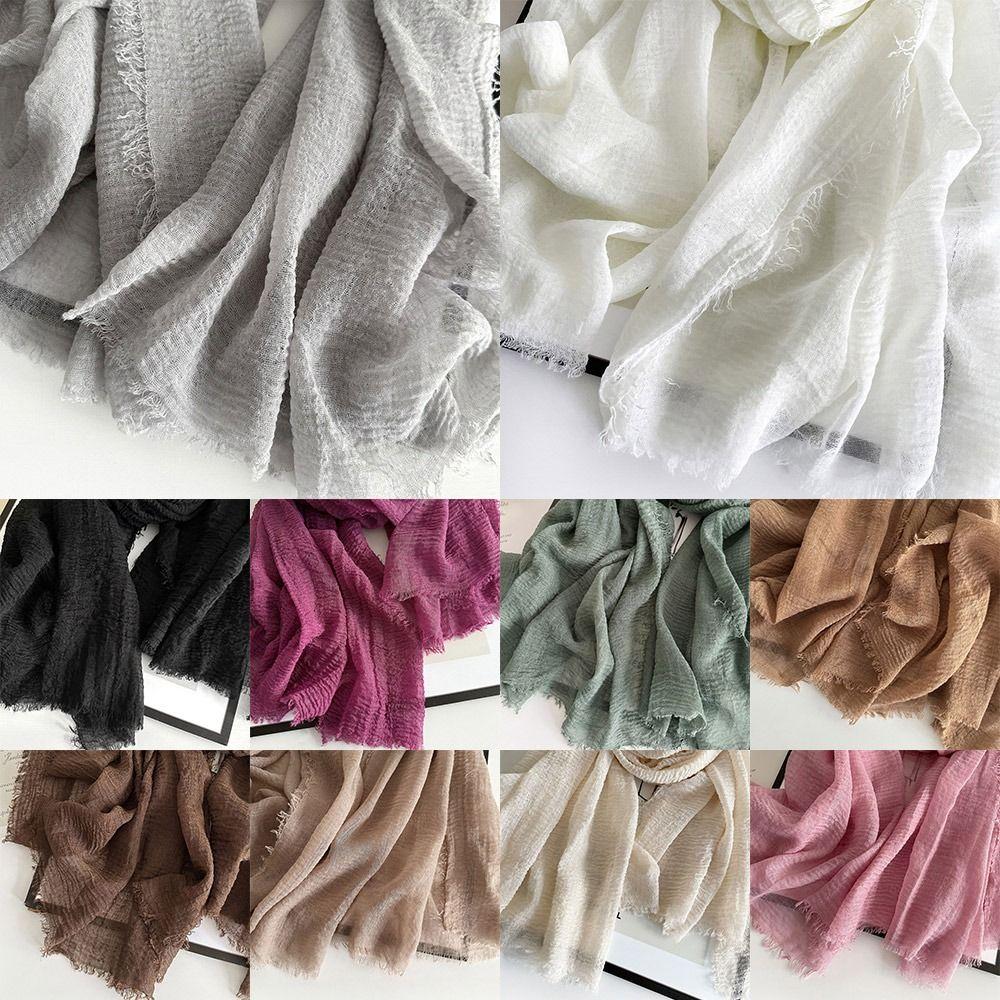 Breathable Turban Shawl Big Size Plain Scarf New Hijab Scarf