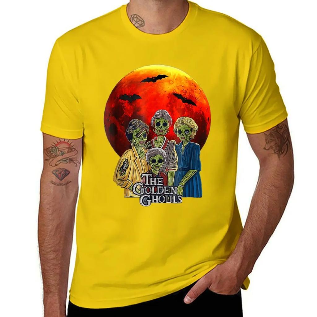 The Golden Ghouls TShirt Anime Tshirt Graphics Blacks Mens T Shirts