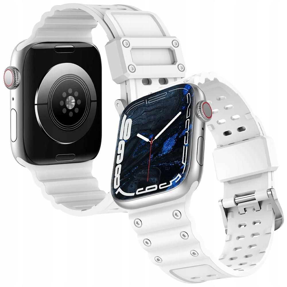 Strap Triple Protection Pasek Apple Watch Ultra, Se, 9, 8, 7, 6, 5, 4, 3, 2, 1 (49, 45, 44, 42 Mm) Opaska Bransoleta Biały