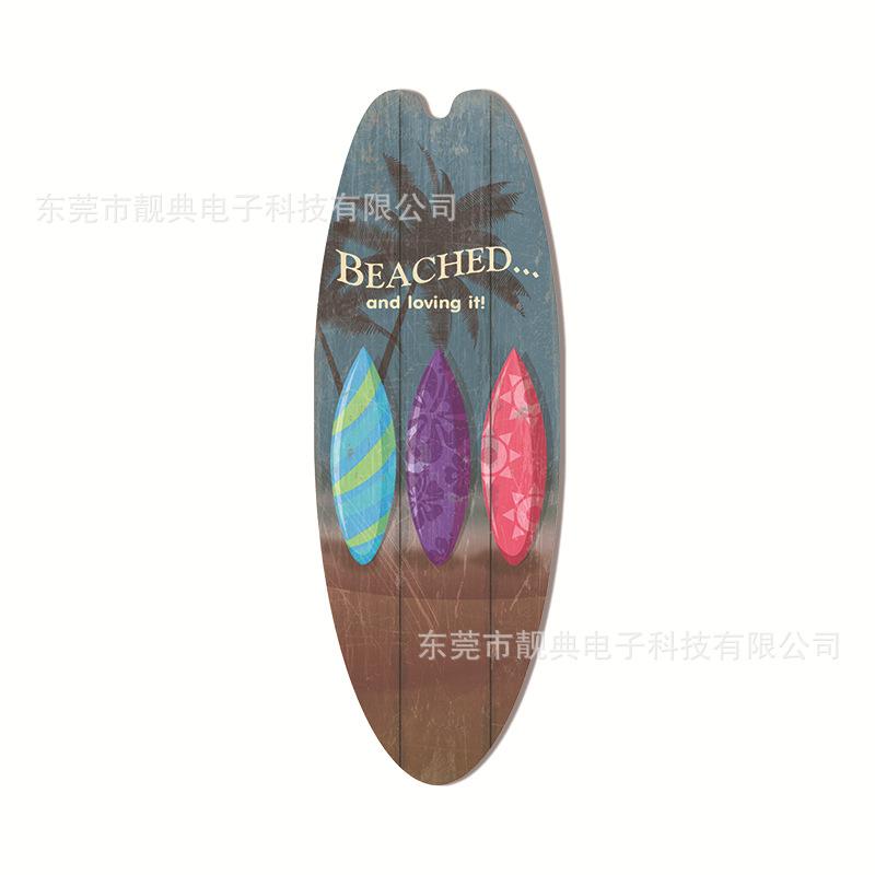 Summer Beach Ocean Themed Casual Decor Surfboard Wooden Bar Home Walls Vintage Decorated Wooden Boards
