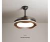 Walnut Wood Ceiling Fan with Silent Operation and Integrated Light - Chinese Style for Living Room, Bedroom, and Dining Room