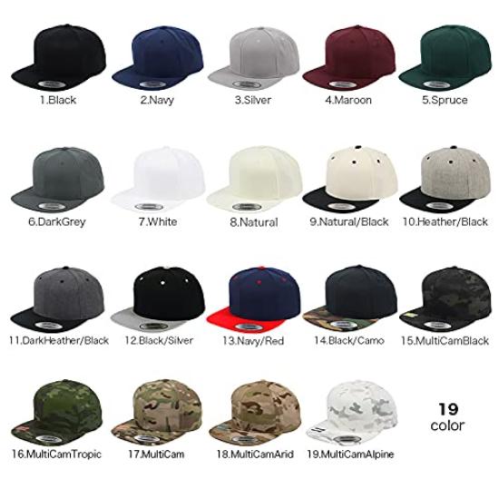 Flexfit YUPOONG YP CLASSICS PREMIUM SNAPBACK for Men and Used CAP, Gray, Women,