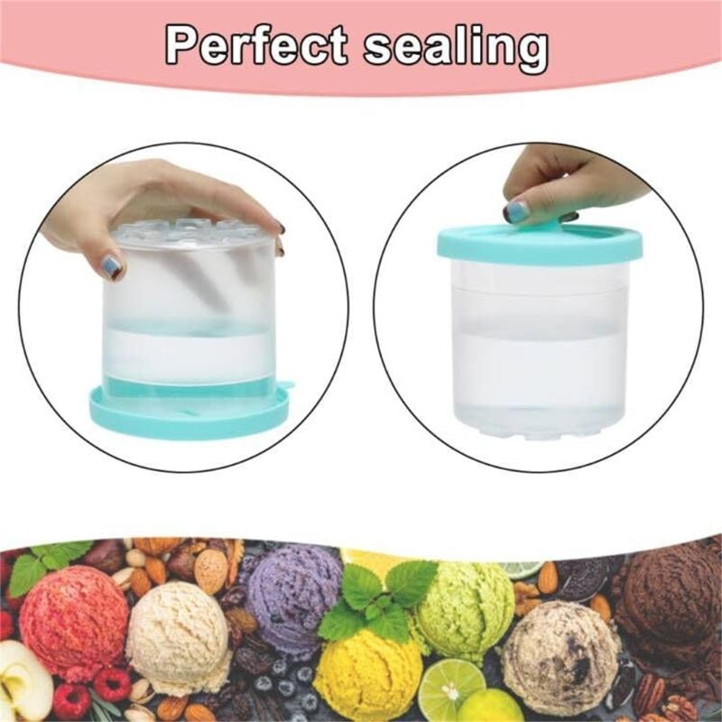 4Pcs Replacement Silicone Lid for NC301 NC300 NC299AMZ Series Container Ice Cream Maker Dishwasher Safe Accessory