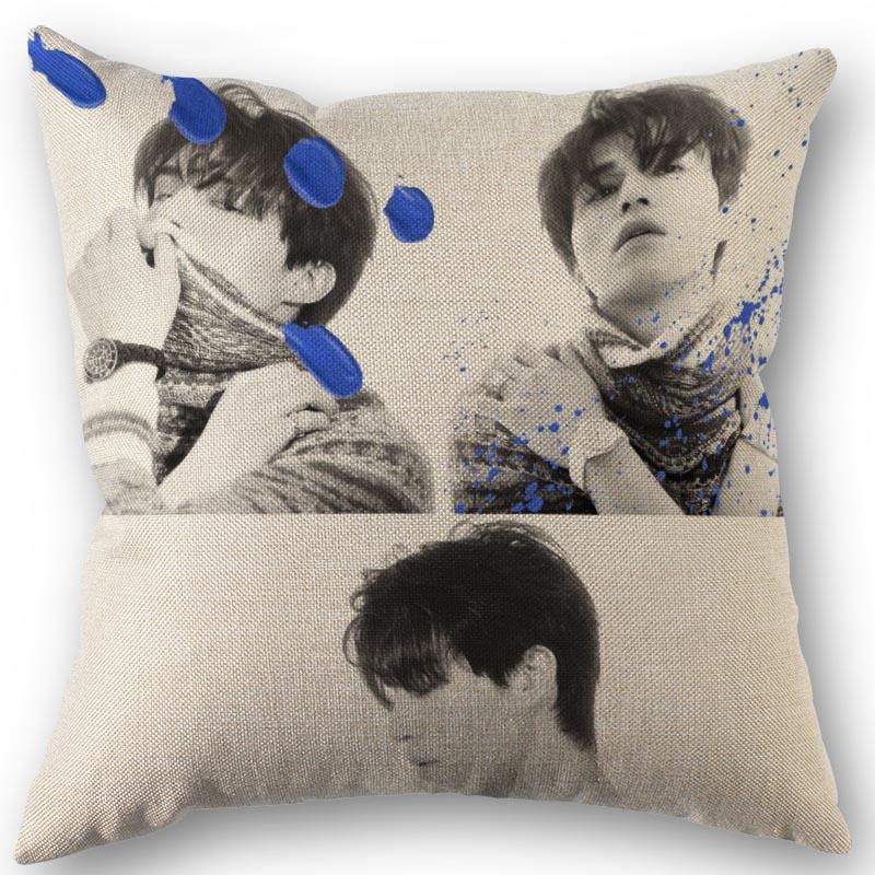 45X45cm Pillow Cover Kpop Lee Dong Wook Square Cotton Linen Pillow Cases Bedroom Home Wedding Decorative Pillowcase 9.5