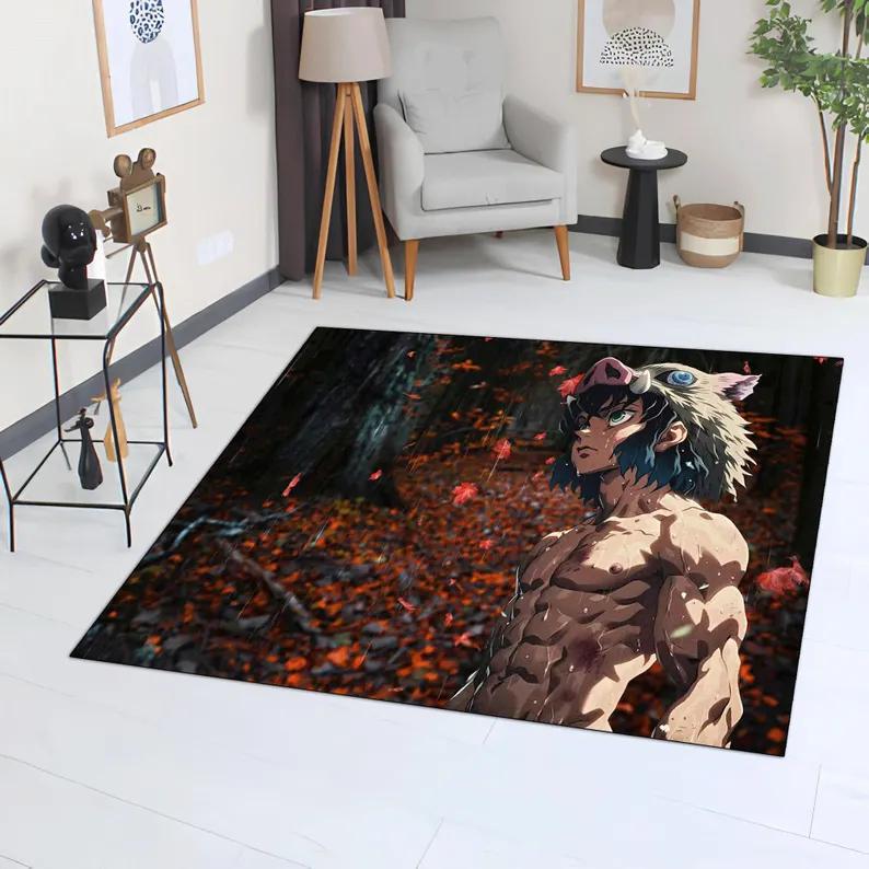 Anime Demon Carpet Mat Rug Character Action Scene Colorful Partition Design Home Decoration Floor Mat Living Room Decoration
