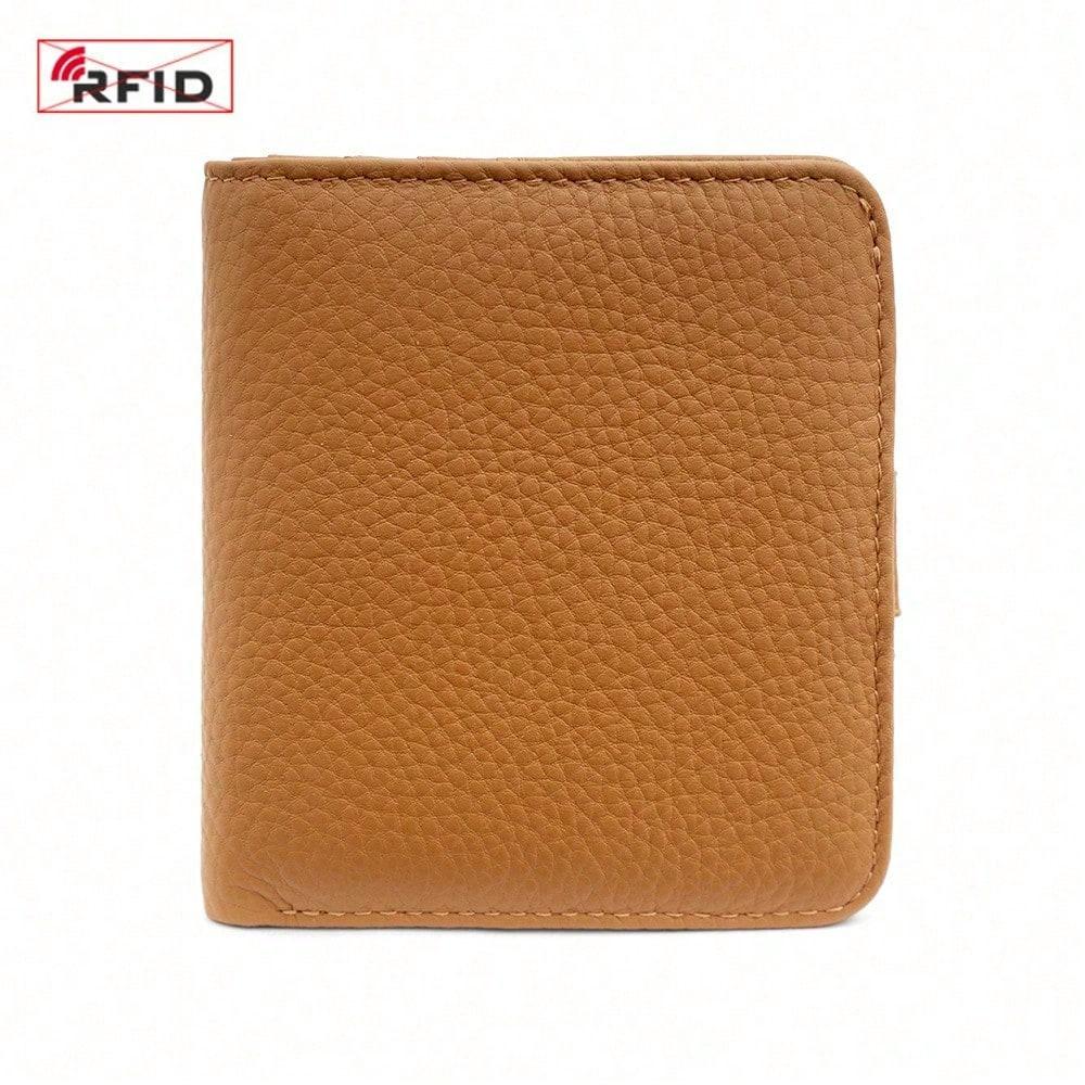 Fashion Women's Wallet Card Bag Integrated Niche Design RFID Anti-theft Brush Ultra-thin + Bag Women