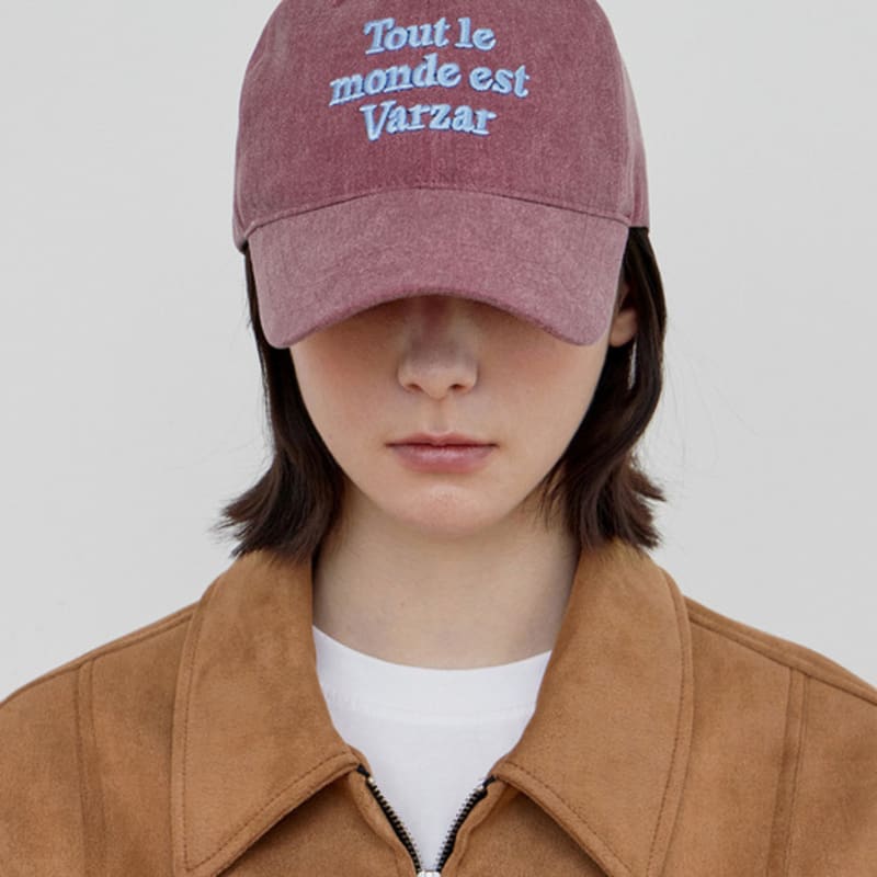 

VARZAR TMV Lettering Ball Cap [Pigment Burgundy] FREE