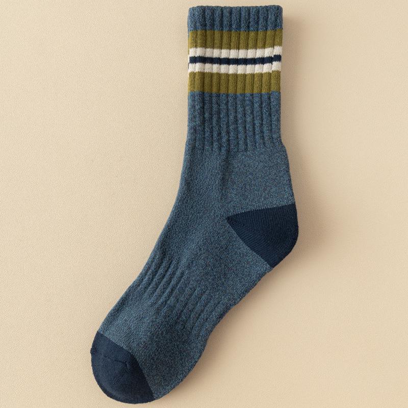 

Мужские толстые теплые зимние носки средней длины — модный длинный высокий спортивный стиль с бархатной подкладкой для осени и зимы. One Size/37-44