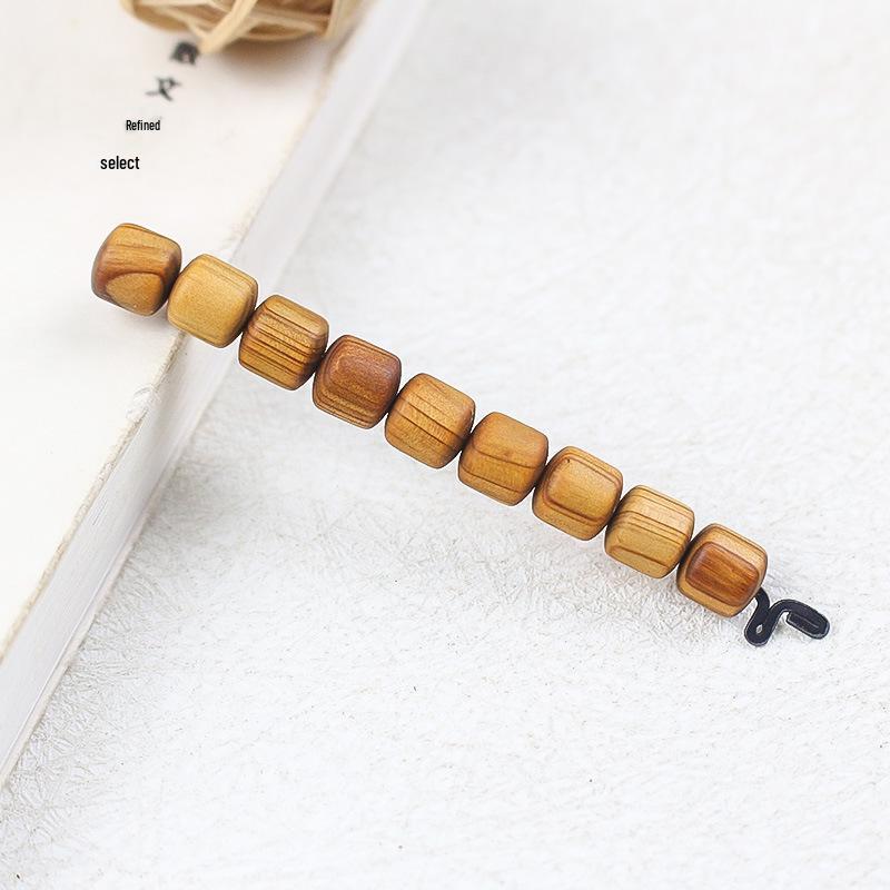 8MM Aged High-Oil Cliff Cypress Barrel Wood Beads for DIY Bracelets, Mala, Spacer Beads - Perfect Qixi or National Day Gift