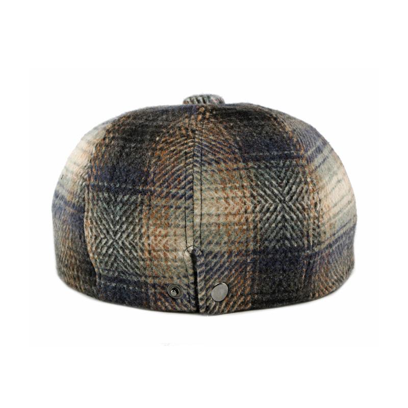 Høst Vinter Ull Gradient Åttekantet Hatt Menn Britisk Vintage Hatt Avisgutthett