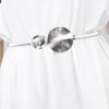 Stylish Rose Metallic Flower Accessory Elastic Waist Belt For Dresses Casual