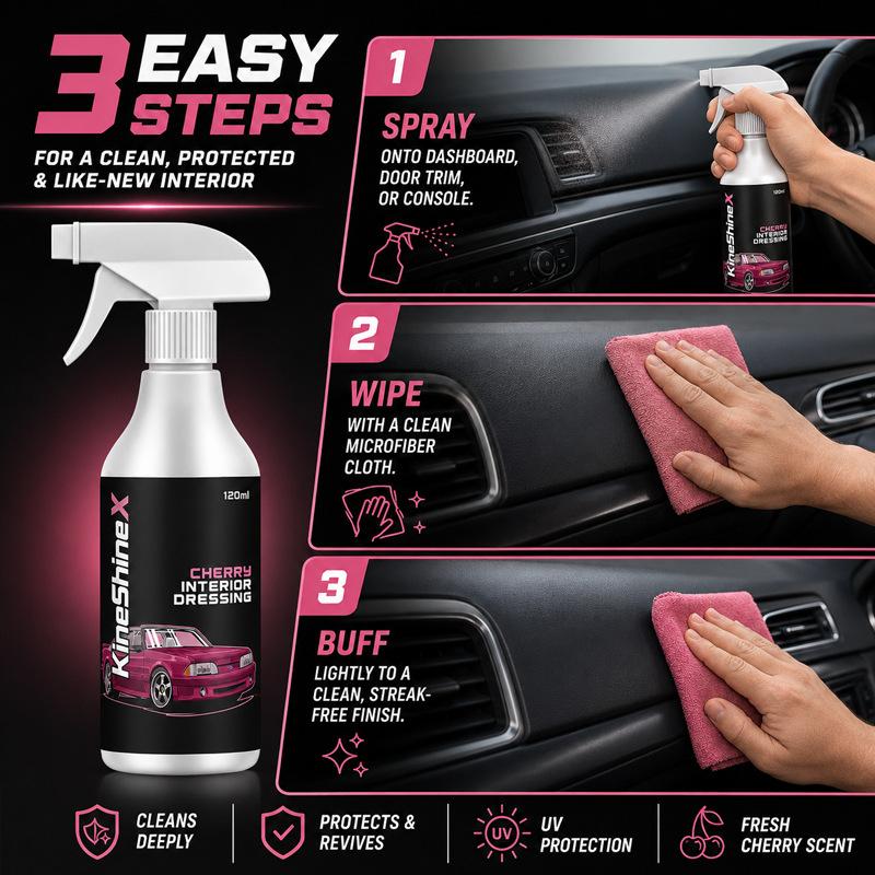 Car Interior Protection Spray 120ml UV Protection Auto Dashboard Seat Cleaning Refurbish Liquid