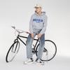 MLB College Style Series Sweatshirts Unisex Gray Hooded Moderate Regular 3AHDV0134-43MGS