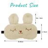 Jenna Eye Mask for Sleeping with Adjustable Strap Super Soft Sleeping Mask Blind Fold for Comfortable Sleep Travelling Sleep Mask (Fur_Bunny_Cream)