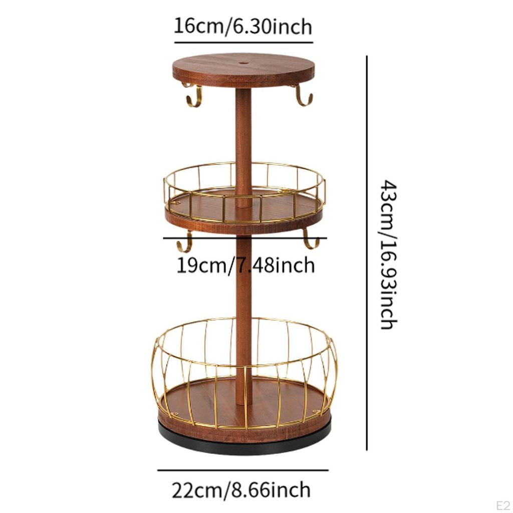 Mug Tree Stand Serving Table Centerpiece 3 Tier Fruit Basket Bowl Tiered Display