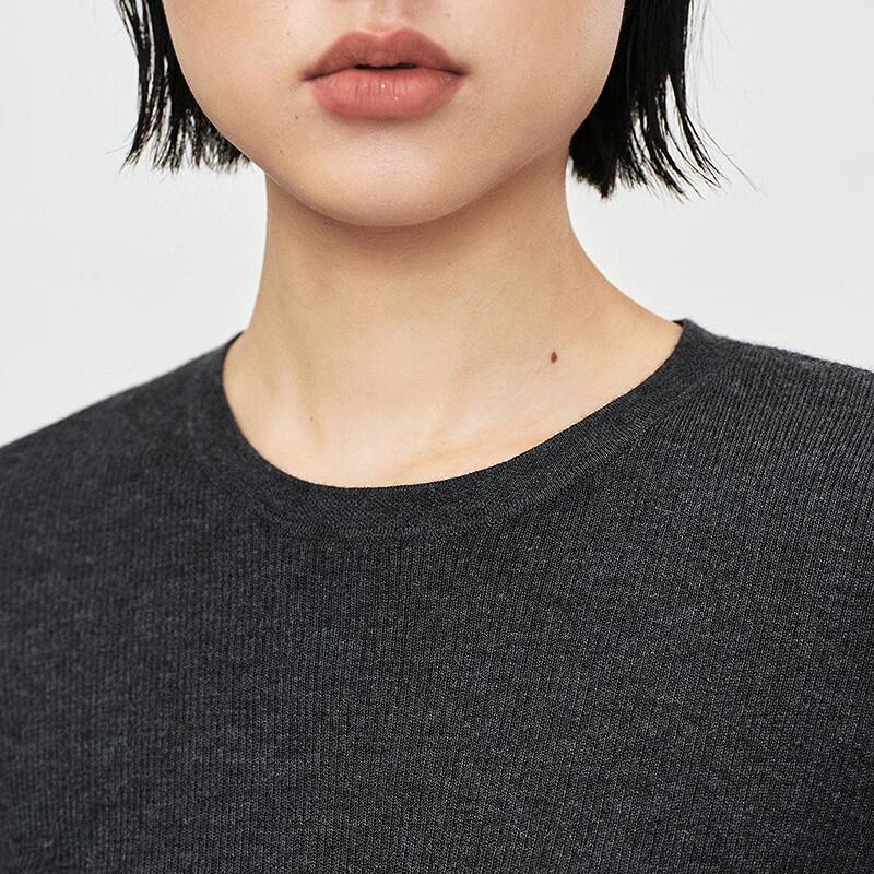 LESS 2025 Spring Round Neck Cashmere Sweater