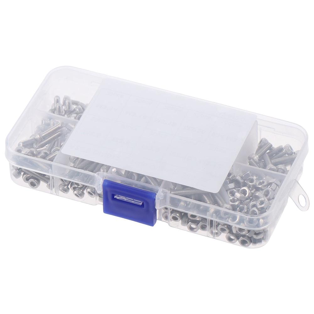 340Pcs 5/6/8/10/12/14/16/18/20mm Metric Screw Assortment Kit M3 Screws  Motorcycle Bike Repair