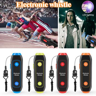 Fischietto elettronico Fischio elettrico portatile con cordino SOS Torcia leggera per arbitri degli allenatori
