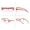 TUREZING Reading Glasses For Men Women Rectangular Gradient Color Fashion Prescription Glasses Lightweight Durable