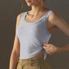 Women's Tank Top Bra Cup Women's Solid Color Bra Inner Layer Outer Layer Base Shirt