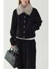 Women's Retro Suede Jacket with Detachable Fur Collar - 2025 Autumn/Winter Collection