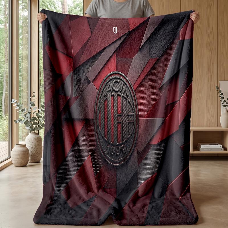 AC Milan Theme blanket Soft Flannel Blanket Plush Throw Blanket Cozy Sofa Bed Blanket for Home Decor