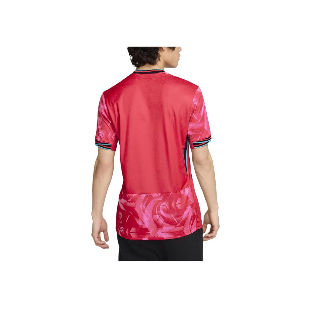 Nike Dri-Fit SS24 Korea Series Logo Fashion Round Neck Short Sleeve Football Shirt Men Tops Red HJ6546-679
