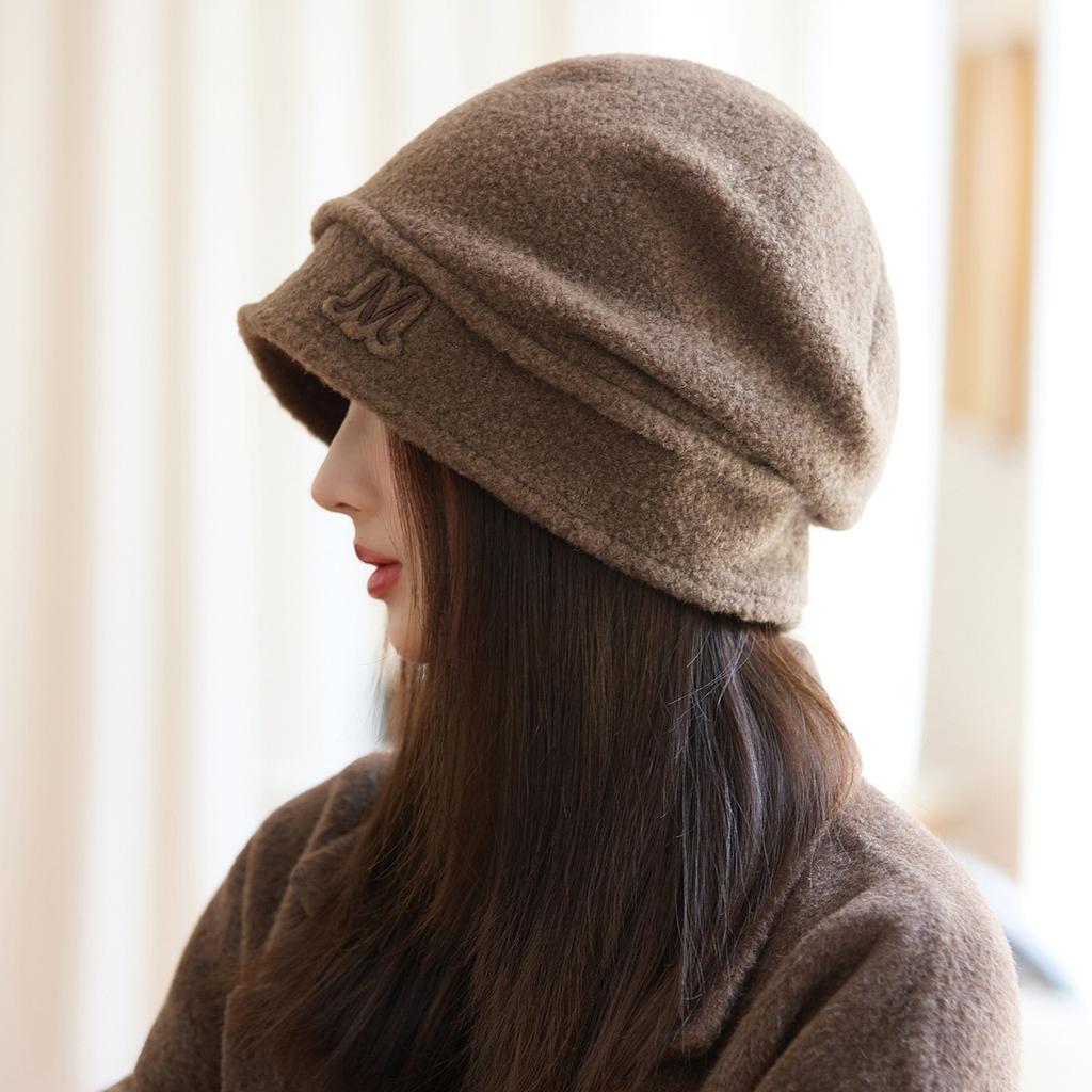 Women's Hats Autumn and Winter Knitted Wool Hats Warm Ear Protectors Plush Cold Hats