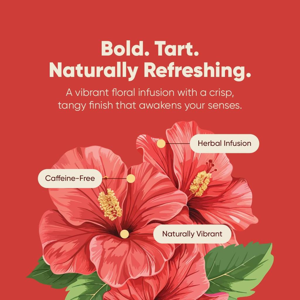 Tencha Hibiscus Tea | 50 Gm | Caffeine Free | Cutted Flower | Antioxidant Rich