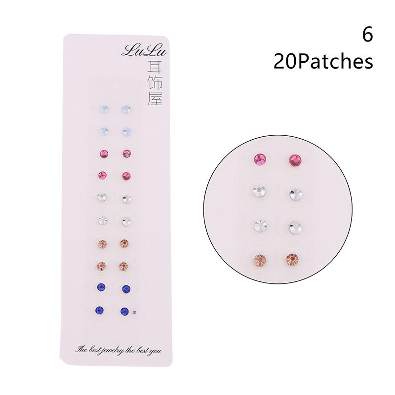 Ear Pressure Stick Acupuncture Auricular Ear Stickers Massage Seeds Stickers 20/100 Patches Gold Silver Color Ear Point Stickers