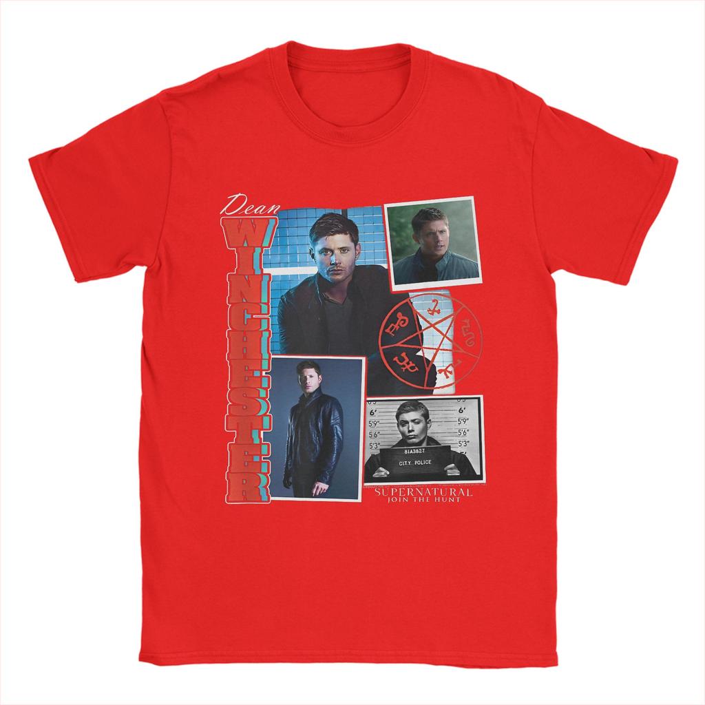 Supernatural Dean Winchester Collage T Shirts 100% Cotton Clothes Vintage Short Sleeve Crew Neck Tee Shirt New Arrival T-Shirt