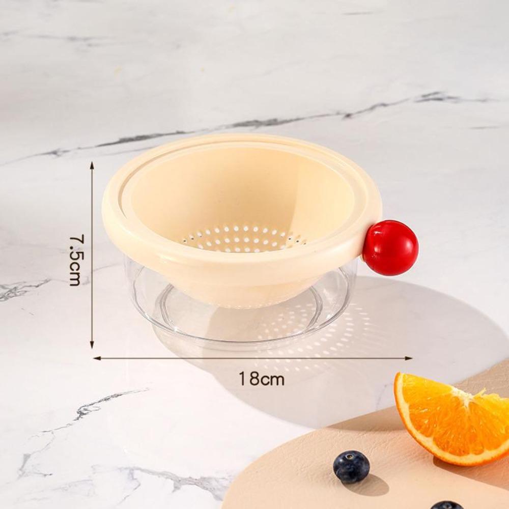 1Pieces Food Drain Basket Double-layer Fruit And Vegetable Washing Basket Home Kitchen Drainer Gadgets Outdoor Tableware