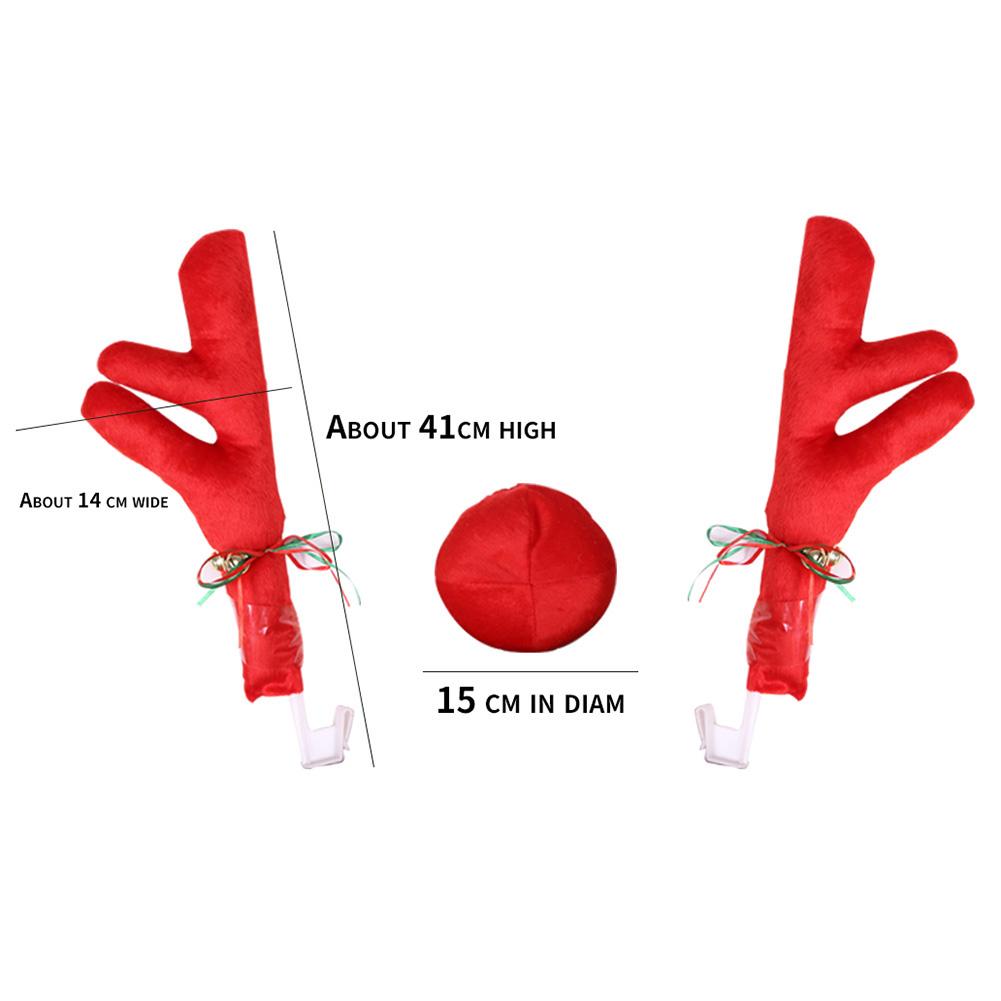 

Автомобильные рога и нос оленя для окна, крыши и решетки радиатора. Рождественский олень хаки