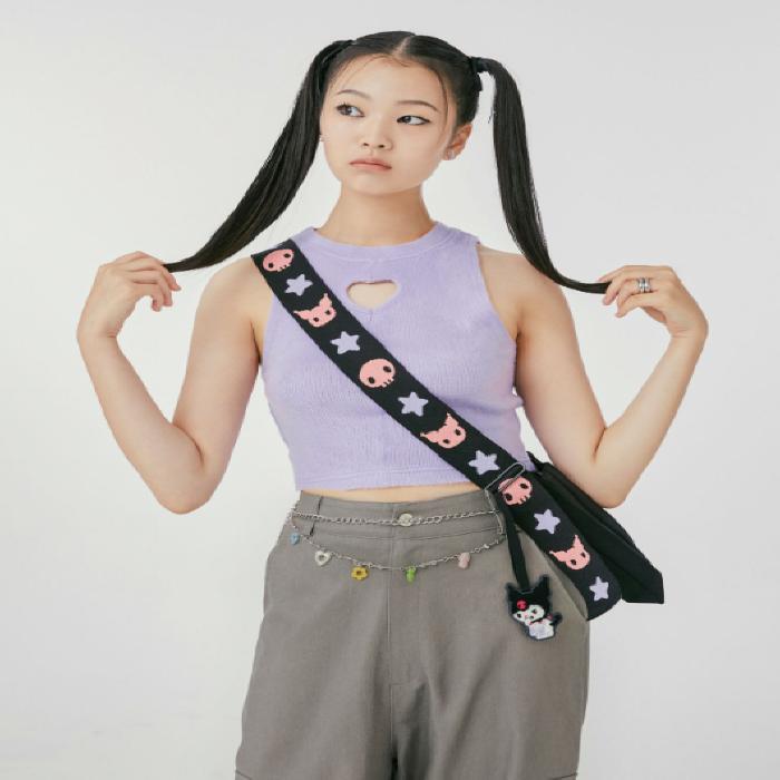 

Joseph & Stacey Lucky Pleats Knitwear Wing Kuromi Rich Черная женская сумка