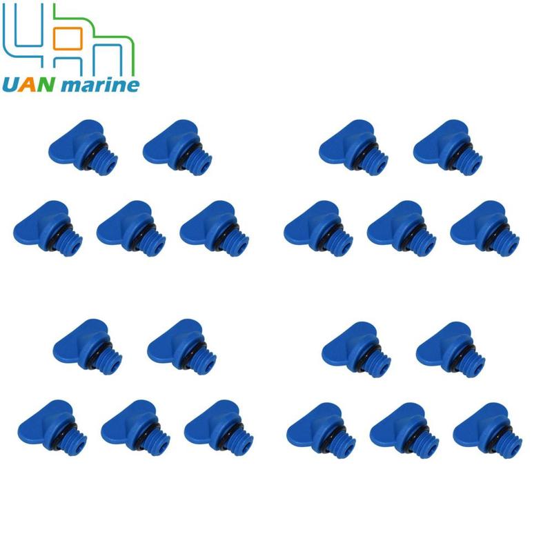 For Mercruiser Exhaust Manifold Water Drain Plug Blue 13992 18-4226 22-806608A1 22-806608A2 20 PACK