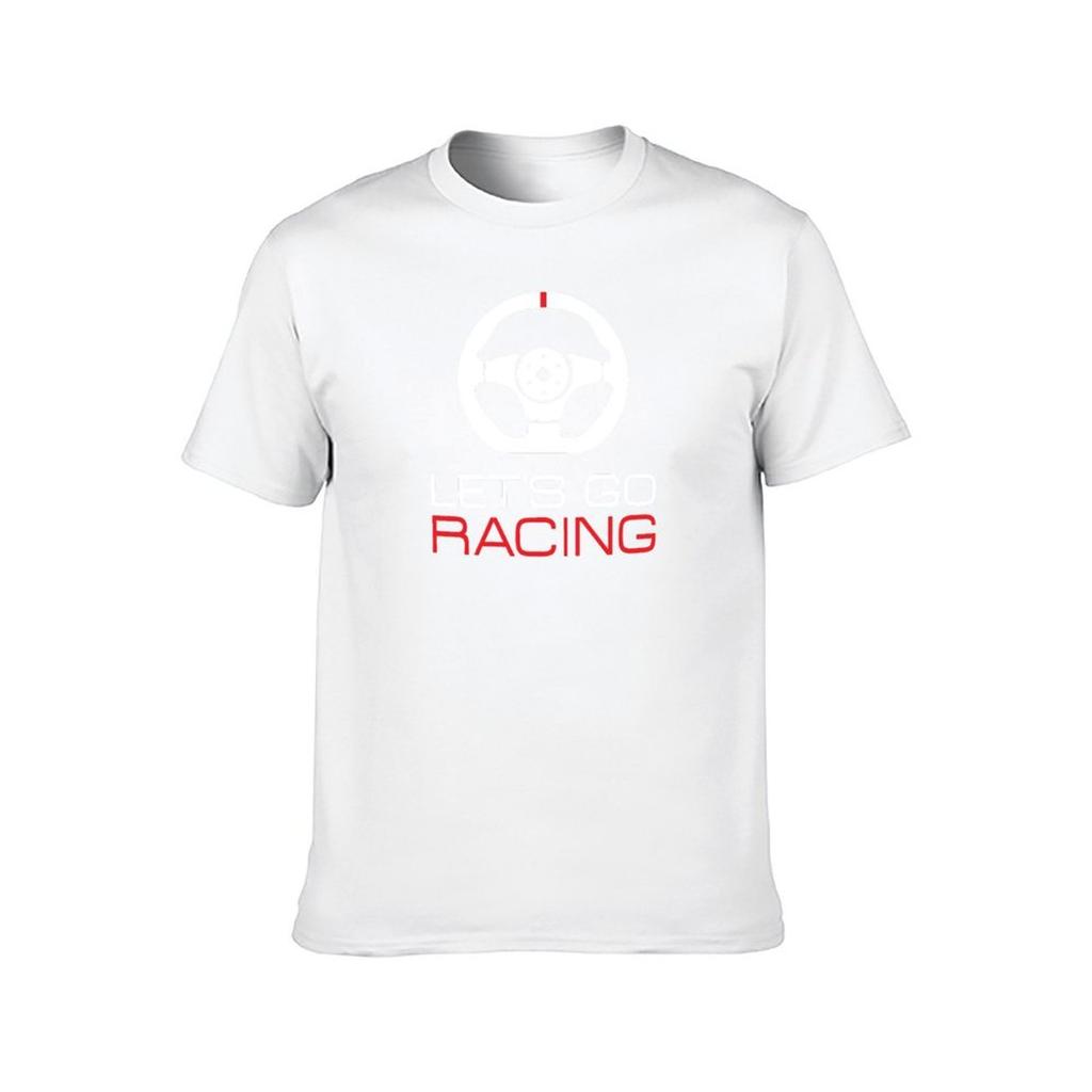 Lets go racing TShirt man t shirt cotton high quality t shirts for man graphic tees TShirt