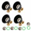4 Set M14 X 1.5 Female Thread Adjustable Misting Nozzle Easy Install Adjustable Water Atomizing Spray Nozzle Copper and Plastic