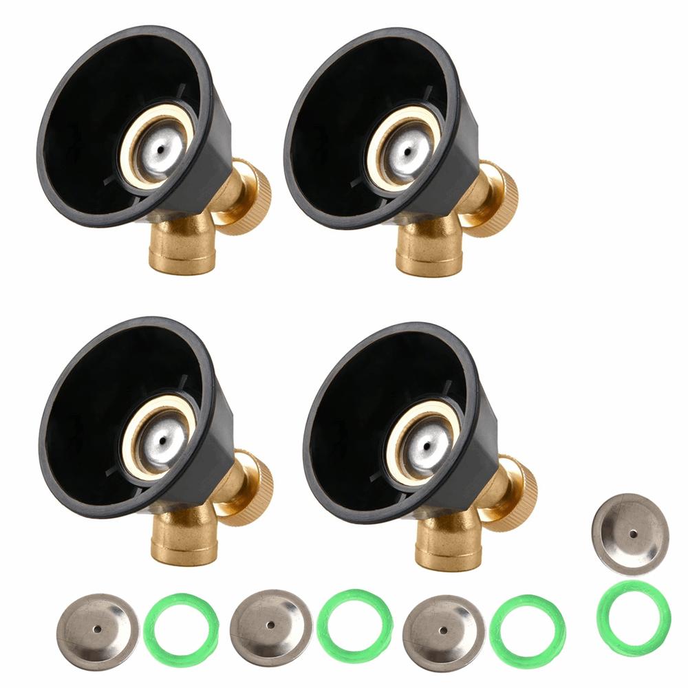 4 Set M14 X 1.5 Female Thread Adjustable Misting Nozzle Easy Install Adjustable Water Atomizing Spray Nozzle Copper and Plastic